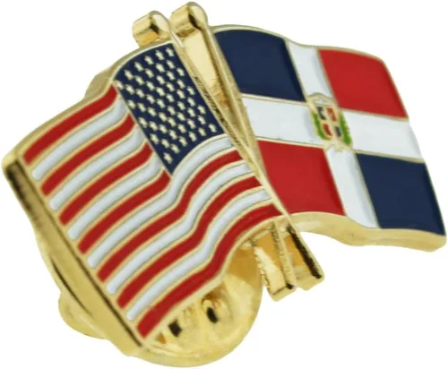 Miniatura 116 de PinMart Pin de solapa esmaltado con bandera de la amistad cruzada de Estados Unidos y el mundo