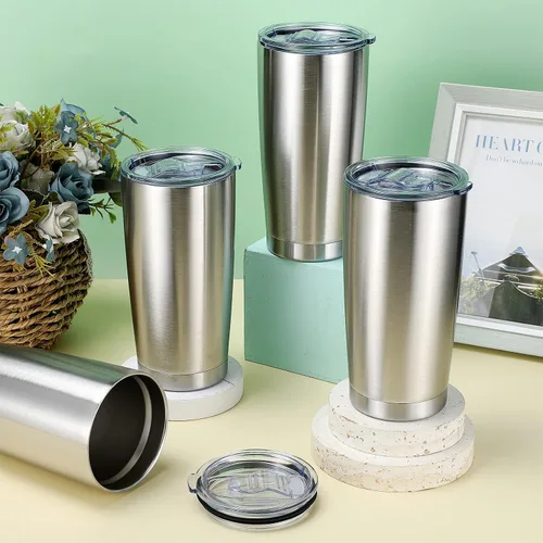 Miniatura 4 de Sieral 36 Paquetes de Vasos de Acero Inoxidable a Granel con Tapa, Aislamiento al Vacío de Doble Pared, Taza de Café de Viaje con Recubrimiento