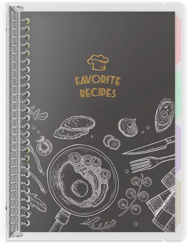 LuBudingJoy Libro de recetas en blanco para escribir en tus propias recetas, libro de recetas familiar extraíble de tapa dura de 8.5 x 11 pulgadas