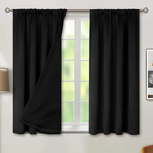 Miniatura 23 de BGment - Cortinas opacas para sala de estar de 63 pulgadas de largo, juego de 2 paneles, cortinas para oscurecer toda la habitación, cortinas
