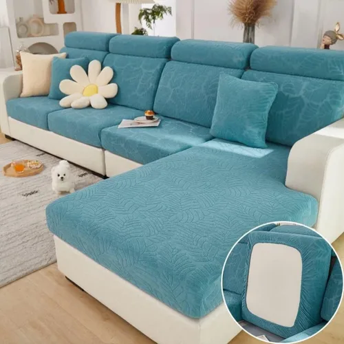 Miniatura 22 de Funda mágica universal para interior de sofá, funda de sofá resistente al desgaste, funda de sofá modular en forma de L, diván con cojín separado