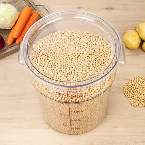 Miniatura 7 de Restaurantware Met Lux - Contenedor de almacenamiento de alimentos de 22 cuartos de galón, 1 recipiente redondo de almacenamiento comercial, tapa se