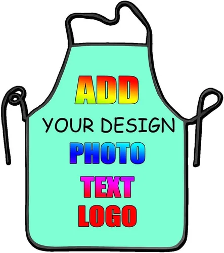 Miniatura 8 de NALAHOME Delantales personalizados para hombres y mujeres delantales personalizados con logotipo de texto fotográfico Negro