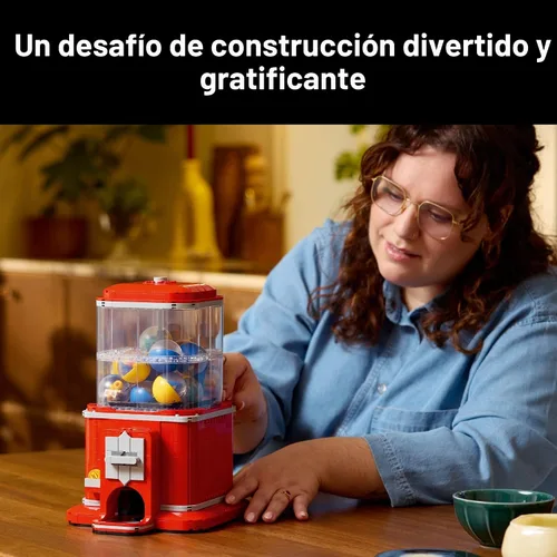 Miniatura 3 de LEGO Ideas Minifigure - Juego de construcción de máquinas expendedoras para adultos, decoración creativa de oficina o estante de libros