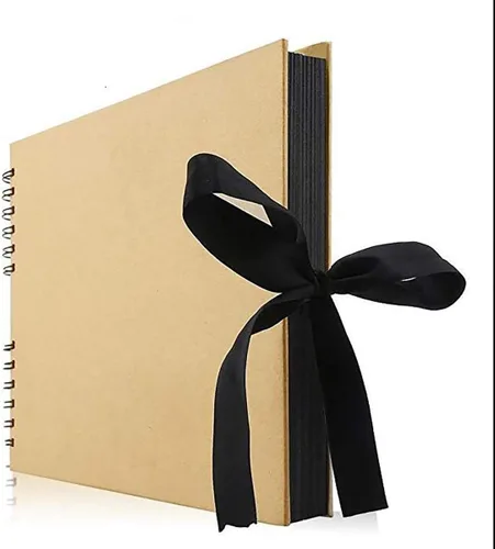 Gotideal Álbum de recortes de bricolaje, papel para manualidades, álbum de fotos de boda y aniversario, álbum de recortes familiar, accesorios de