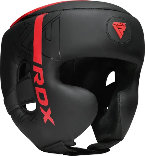 RDX Casco de boxeo, entrenamiento de MMA, Kara acolchado ajustable, casco de Muay Thai, Kickboxing, Sparring, Artes Marciales, Karate, casco de Rojo