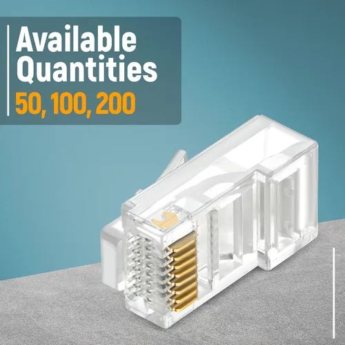 Miniatura 7 de GTZ Conector de paso a través RJ45 Cat5e 50 unidades - Conectores de paso a través RJ45 Cat 5e EZ - Conectores Cat 5e - Conector Ethernet, enchufe