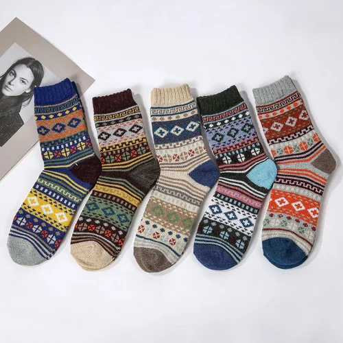 Miniatura 6 de Zando Calcetines de lana para mujer, calcetines atléticos de invierno, calcetines cálidos de lana merina, calcetines suaves y gruesos de media