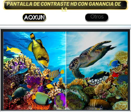 Miniatura 4 de Pantalla de proyector motorizada de 110 pulgadas, pantalla de películas para interiores y exteriores, pantalla de proyector eléctrica 16:9 de 110