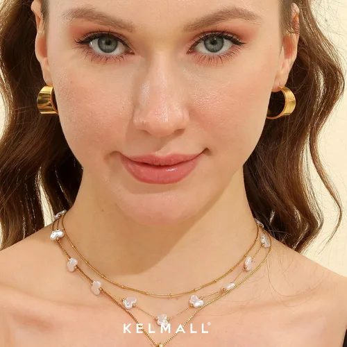 Miniatura 53 de KELMALL Aretes tipo argolla de oro de 14 quilates para mujer, hipoalergénicos, gruesos, redondos, no se deslustra, para orejas sensibles