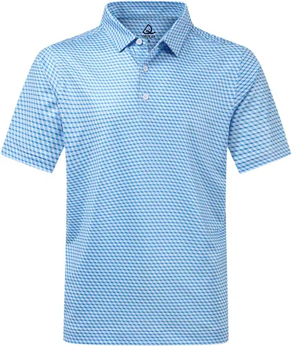 DEOLAX - Camisetas tipo polo para hombre, divertida camiseta de golf con estampado de moda, Dry Fit, manga corta y secado rápido