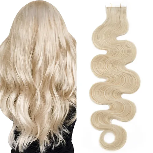 Miniatura 23 de Extensiones de cabello Sego, cabello humano estilo remy, con cinta adhesiva, lacio, cinta adhesiva de entramado tipo piel, sin costuras, invisible