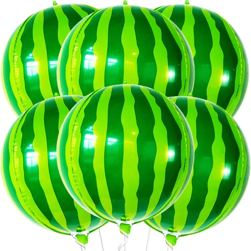 Miniatura 11 de KatchOn, Globos grandes de sandía – 22 pulgadas, paquete de 6 Globos de verano para decoraciones de cumpleaños de sandía Decoración de fiesta