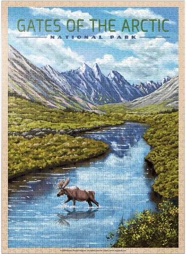 Miniatura 9 de MyPuzzle Gates of The Arctic National Park - The Arctic Whisper, póster de viaje vintage, rompecabezas de 100 piezas para adultos
