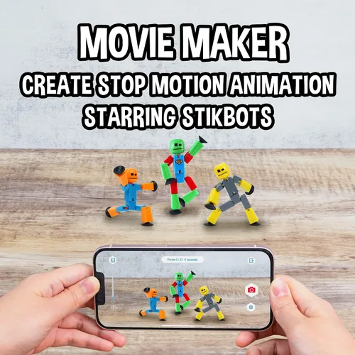 Miniatura 5 de Zing Stikbot - Juego de 6 figuras de acción coleccionables Stikbot, crea animación Stop Motion (los estilos pueden variar)