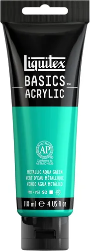 Miniatura 45 de Liquitex BASICS Pintura Acrílica, Botella de 400ml (13.5 oz), Blanco Titanio Titanio Blanco
