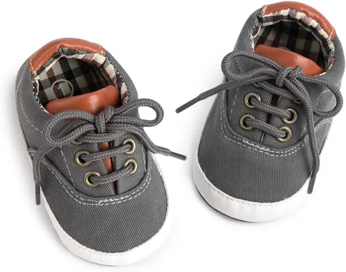 Morbido - Tenis de lona para bebés y niños pequeños, antideslizantes, para recién nacidos, para recién nacidos, para recién nacidos de 0 a 18 meses