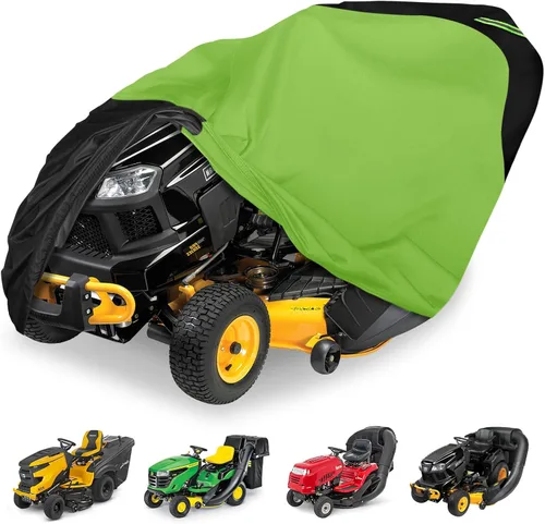 Funda para cortacésped con accesorio de ensacado, impermeable, resistente, se adapta a cubiertas de cortacésped de hasta 54 pulgadas, poliéster 600D