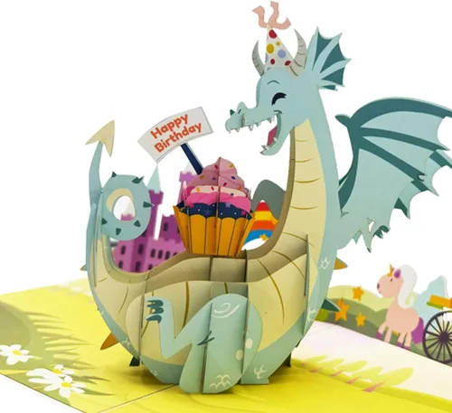 Miniatura 9 de Tarjeta desplegable de feliz cumpleaños Tarjeta de felicitación de cumpleaños con globos emergentes 3D para niños, adultos, familiares y amigos, 5