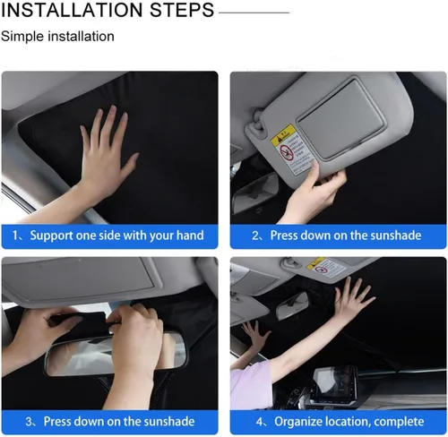 Miniatura 6 de HATHWAY Compatible con BYD Song Plus DM-i EV 2020-2023, cubiertas de parasol para parabrisas de automóvil, parasol delantero de automóvil, parasol