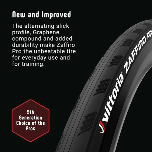 Miniatura 7 de Vittoria Zaffiro Pro G2.0 Neumáticos de bicicleta de carretera para entrenamiento de rendimiento en todas las condiciones (Neumático 700x25c)