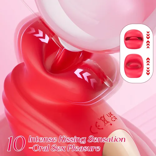 Miniatura 3 de Vibrador de clítoris rosa para adultos, consolador sexual de silicona de 20 modos para placer, vibrador de empuje de punto G con movimiento