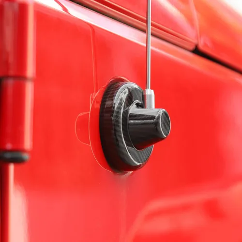 Miniatura 7 de Cubierta de base de antena de radio Jeep compatible con Jeep Wrangler 2007-2023 JK JKU JL JLU/Gladiator JT 2020-2023, grano de fibra de carbono