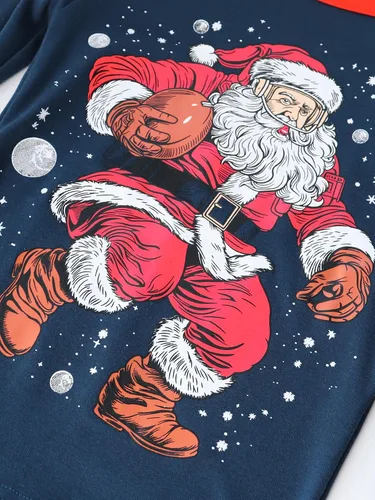 Miniatura 2 de Pijamas de algodón de 4 piezas para niños, conjunto de pijamas de Navidad y Halloween para niños