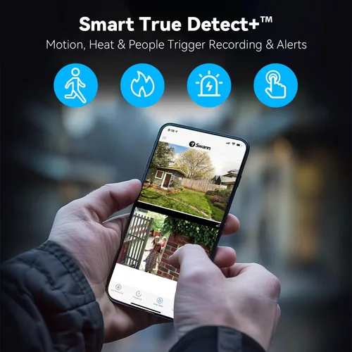 Miniatura 7 de Swann Buddy4K UHD - Timbre de puerta con video inalámbrico y campana Sin tarifa mensual Vista ultraancha de 165° Análisis inteligente Audio