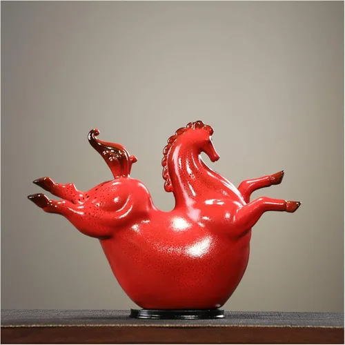 Miniatura 5 de NYKK, estatua china feng Shui, creativa, cerámica voladora, muebles de caballo, sala, oficina, joyería, muebles, empresa, regalos de apertura