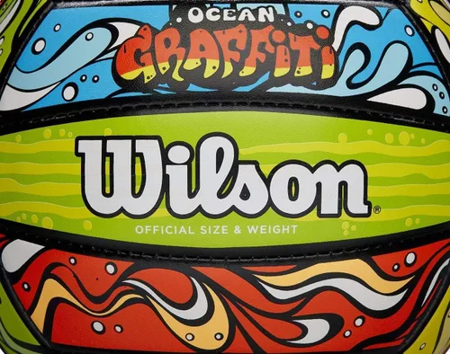 Miniatura 3 de Wilson - Balón de voleibol para actividades recreativas al aire libre, tamaño oficial Verde/Anaranjado/Azul