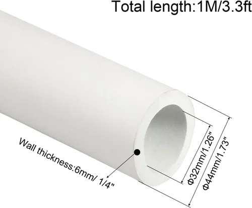 Miniatura 2 de MECCANIXITY Empuñadura de tubo de espuma empuñaduras 1.260 in ID 1.732 in OD 3.3ft blanco para utensilios, fitness, herramientas mango soporte