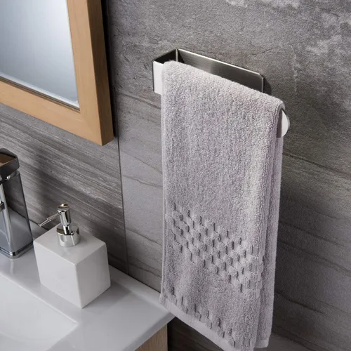 Miniatura 3 de Taozun Toallero de mano/anillo para toalla de mano, barra de toalla de baño autoadhesiva para pegar en la pared, acero inoxidable SUS 304 cepillado