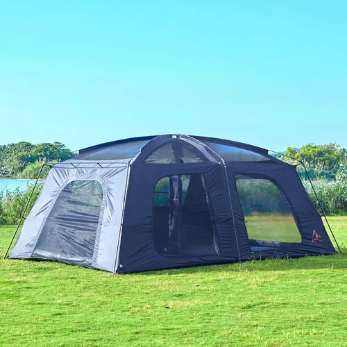 Miniatura 7 de KTT Extra Large Tent 12-14 Person,Family Cabin Tents,2 Rooms,Straight Wall,2 Doors 4 Windows with Mesh,Waterproof,Double Layer,Big Tent for