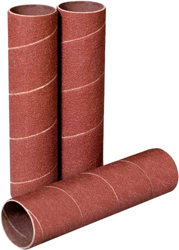 Miniatura 14 de Powertec 11210 - Mangas de lija de 4.5 pulgadas para lijadora de husillo, grano 120, papel de lija de óxido de aluminio de diámetro 1/2 pulgada