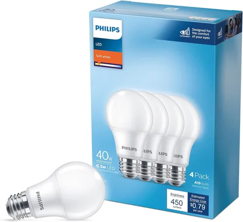 Miniatura 10 de Philips - Bombilla LED A19 equivalente a 75 vatios, no regulable, E26, luz blanca suave (2700 K), paquete de 16