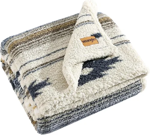Miniatura 40 de Wrangler - Manta, ropa de cama de felpa suave, decoración occidental para la cama o el sofá (Colt naranja brillante, 50 x 60 pulgadas)