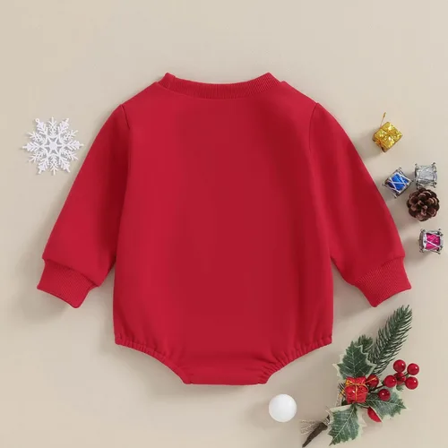Miniatura 48 de FOCUSNORM Disfraz de Halloween para bebé recién nacida, sudadera de calabaza, mameluco de manga larga para otoño e invierno
