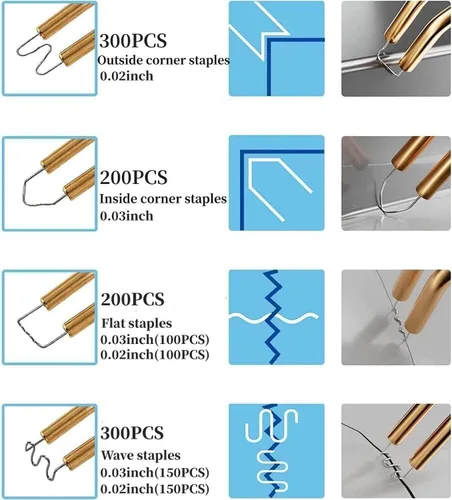 Miniatura 2 de Soldador de plástico, 800 grapas, kit de soldadura de plástico, imprescindible para bricolaje, encendido/apagado instantáneo, kit de soldador
