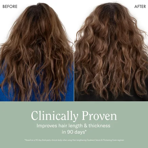 Miniatura 5 de Rizos Curls Tratamiento 2 en 1 de espuma espesante + moldeador, mejora el grosor del cabello, reduce la rotura, aumenta el volumen en las raíces