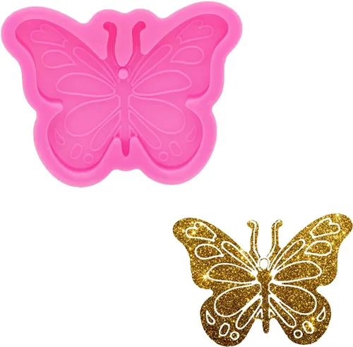 Miniatura 7 de Angel Wings Molde de silicona de resina con forma de mariposa, molde de resina epoxi, molde de resina para manualidades de joyería, moldes
