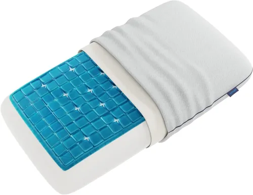 Technogel Almohada de gel refrescante de lujo, tecnología de enfriamiento patentada, espuma viscoelástica inodora, soporte ergonómico transpirable