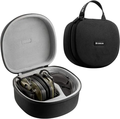 Miniatura 7 de caseling Funda rígida para Howard Leight Impact Sport (estándar, Bluetooth, perno, juvenil) orejeras electrónicas de disparo, almacenamiento de Negro