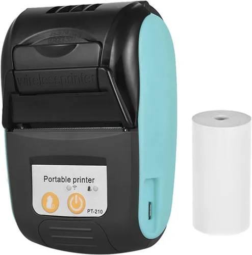 PT-210 Impresora térmica portátil de 2.283 in, impresora térmica portátil de billetes para tiendas minoristas, restaurantes, fábricas, logística,
