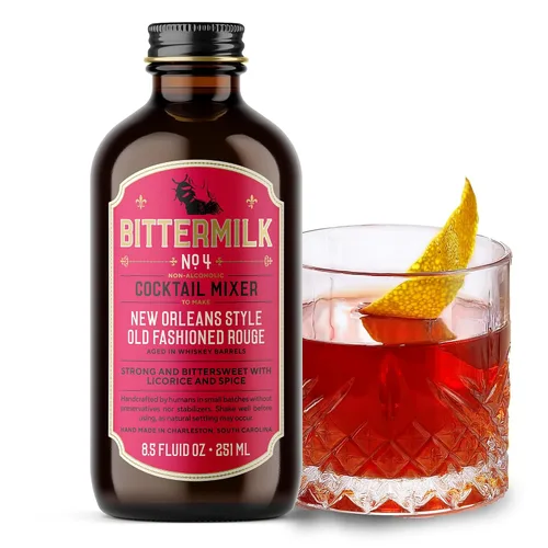 Miniatura 17 de Bittermilk Single Serve No.1 Bourbon Barrel Aged Old Fashioned Mix - Kit de moda antigua - Juego de amargos de cóctel - Mini mezcladores de cóctel