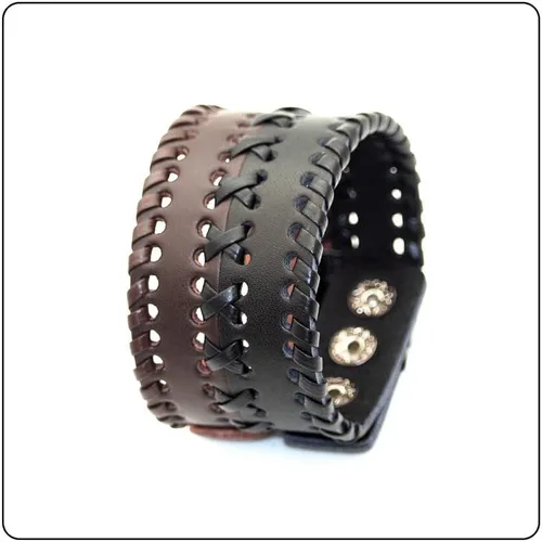 Miniatura 4 de Punk Rock - Pulsera de cuero trenzado ancho
