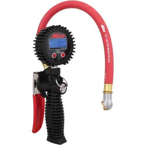 Miniatura 8 de Milton S-575A Pro Analog Pistol Grip Inflator Gauge with Pressure Gauge - 15" Hose Ball Foot Chuck, Assembled in USA 230 PSI