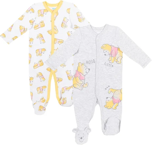Disney Winnie the Pooh Lion King Monsters Inc. Pixar Toy Story Baby Paquete de 2 overoles Sleep N' Play para recién nacidos a bebés