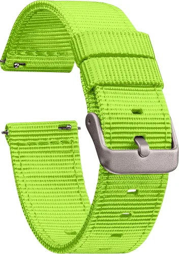 Miniatura 20 de GadgetWraps Correa de reloj de nailon con pasadores de liberación rápida compatible con Gizmo Watch, Samsung, verde esmeralda guijarro, 0.787 in