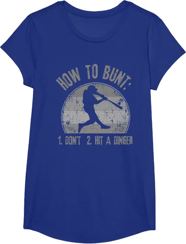 Miniatura 29 de Cómo Bunt Don't Hit A Dinger - Camiseta divertida de béisbol y sóftbol, Negro, S